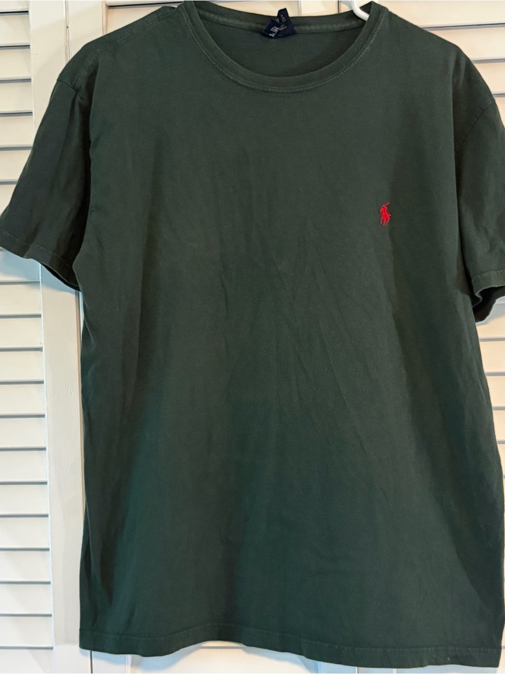 Ralph Lauren Dark Green Short Sleeve Crewneck Tee with Red Pony